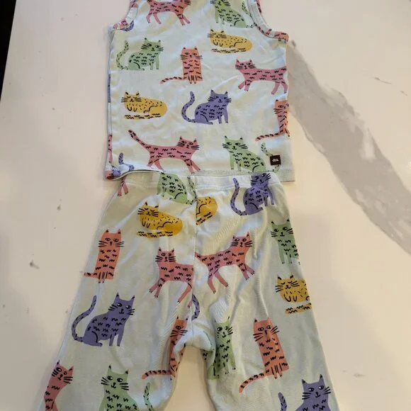 Tea Collection Summer Nights Tank Pajamas Cats - Picture 5 of 5